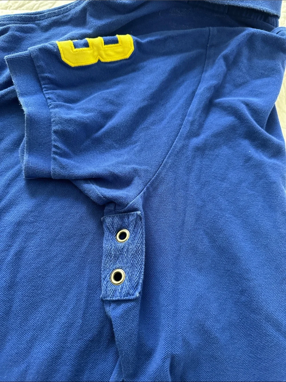 Polo by Ralph Lauren Classic Fit Polo with Yellow Logo dueling horses xl